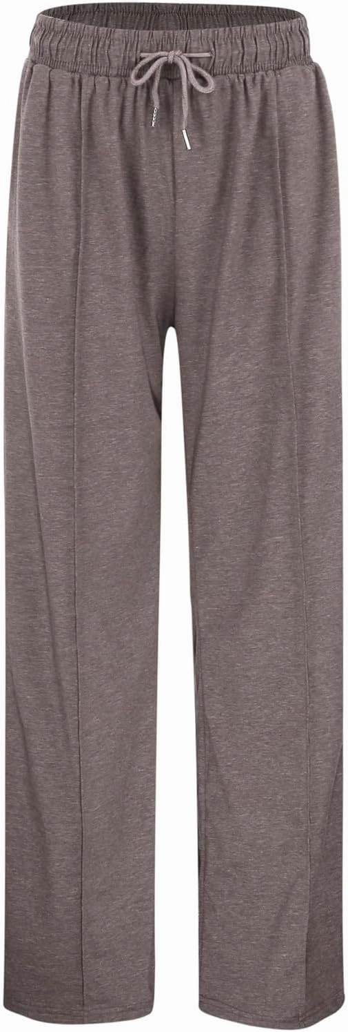 Women's Wide Leg Sweatpant High Waist Baggy Casual Elastic Drawstring Workout Active Joggers Pants with Pockets