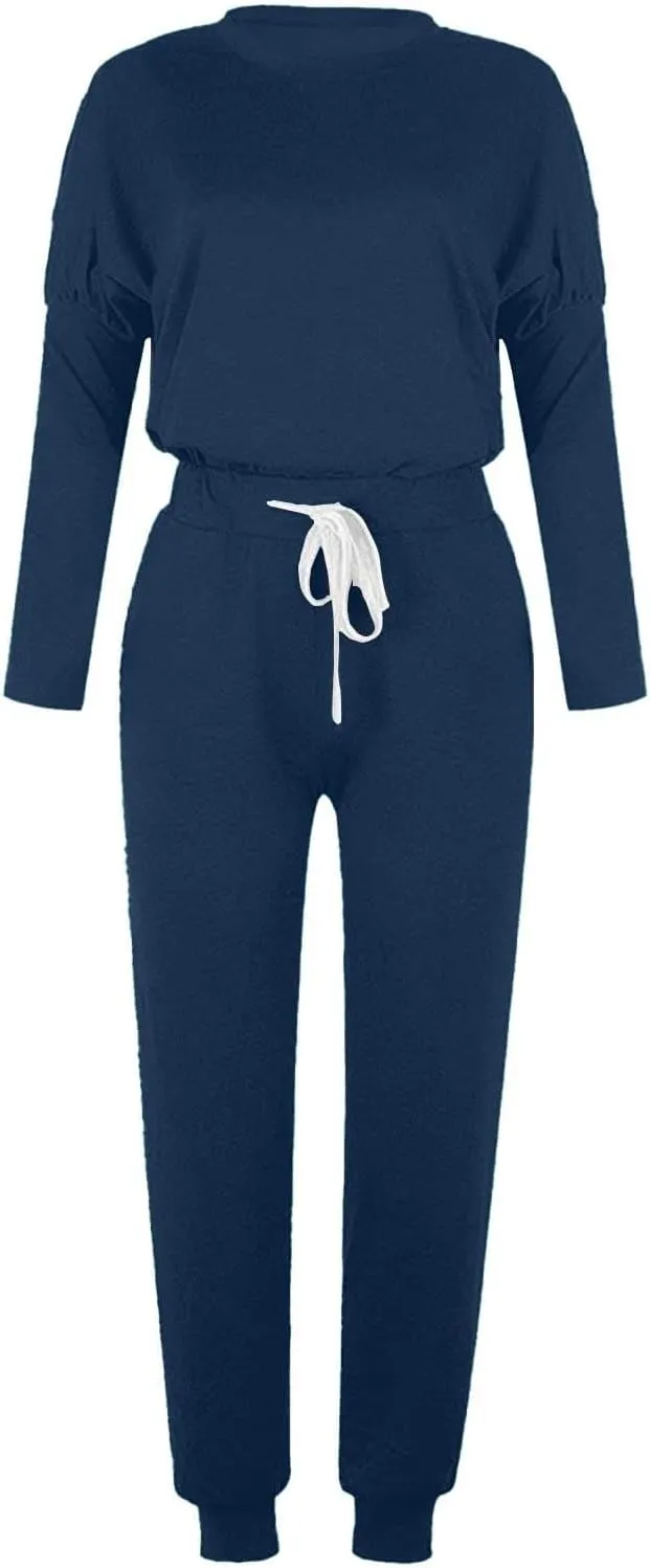 Women's 2 Piece Outfits Long Sleeve Crewneck Pullover Tops and Long Pant Tracksuit Sweatsuits with Sweatpants 2 Piece