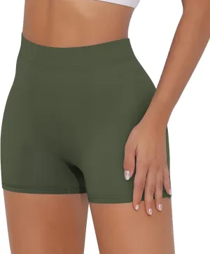 Women's Biker Shorts Workout Yoga Shorts for Women 5 Inches Spandex High Waisted Soft Biker Shorts Women Dance