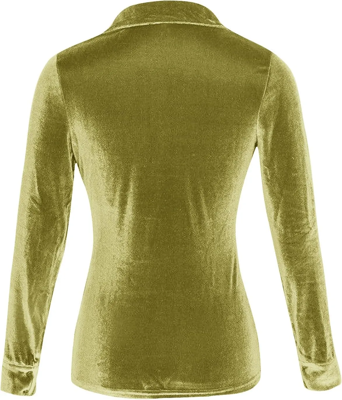 Womens Fall Tops Vintage Velvet Button Down Retro Long Sleeve Blouses Casual Office Formal Dressy Comfy Shirts