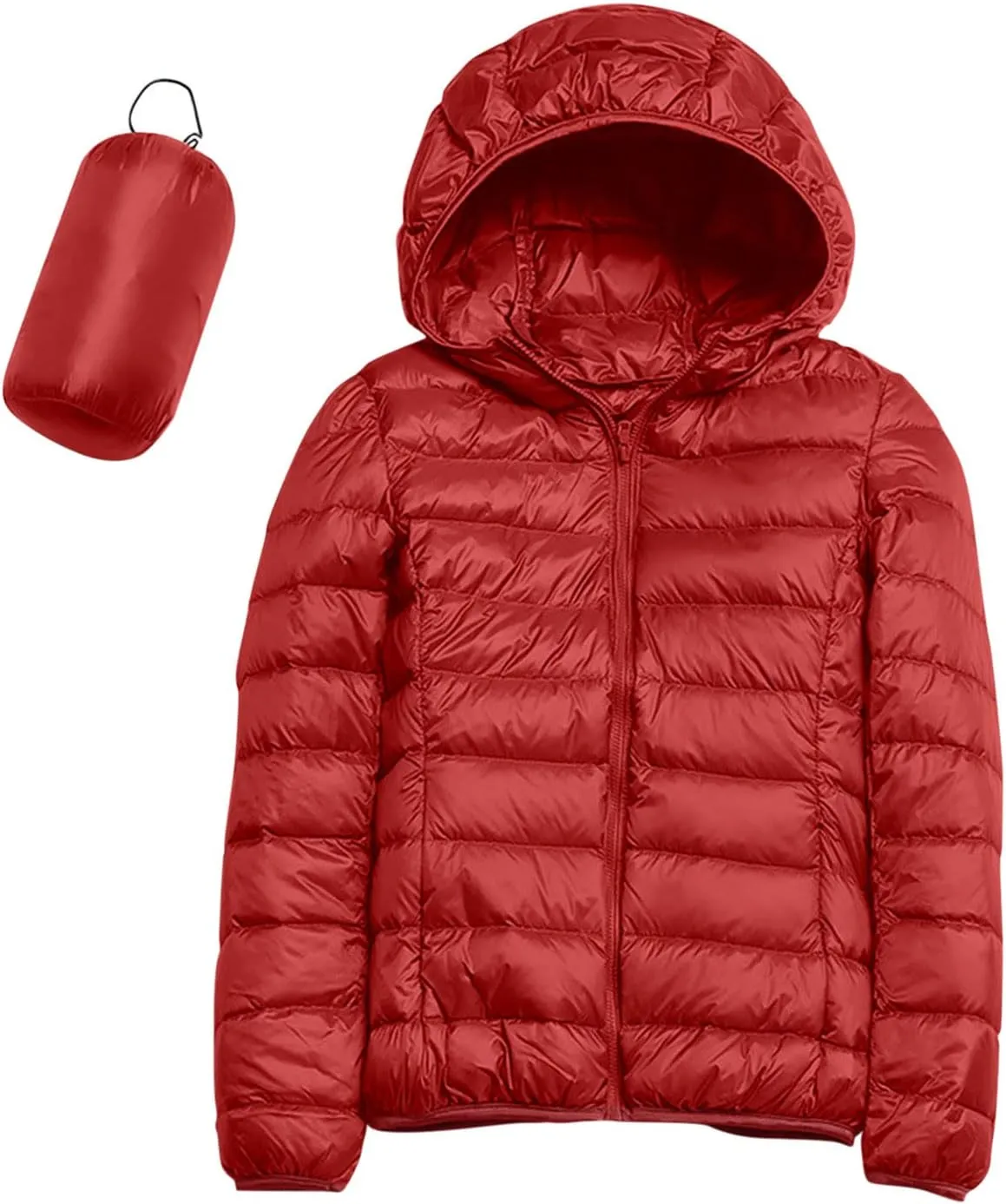 Womens Puffer Jackets Lightweight Packable Down Jacket Zip Up Quilted Fall Winter Coats Warm Outerwear with Pockets