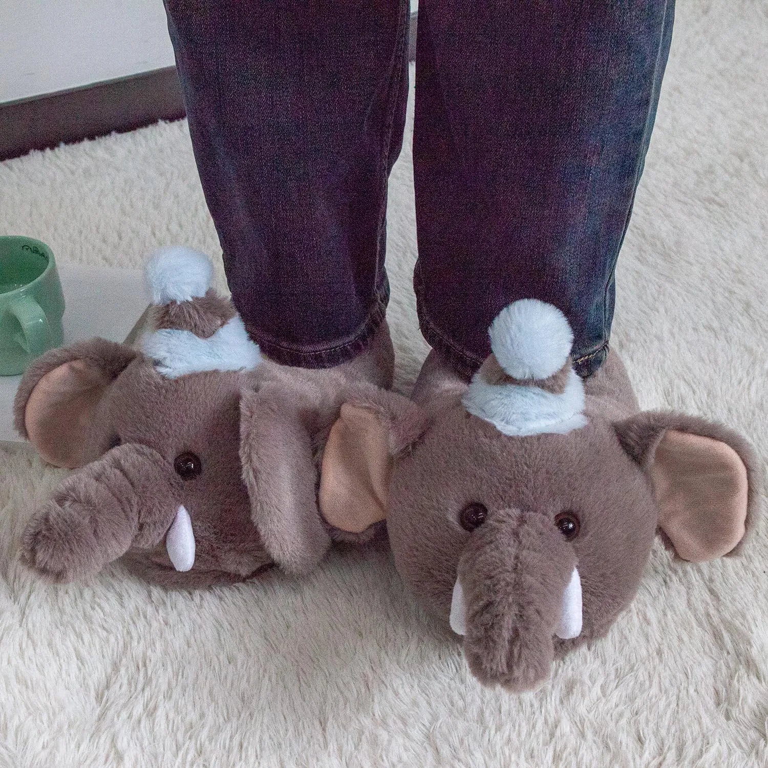 Women's Slippers Cute Birthday Animal Slippers Funny Slippers Novelty Penguin Cozy Slippers Fuzzy Soft Winter Warm House Shoes Gifts for Christmas