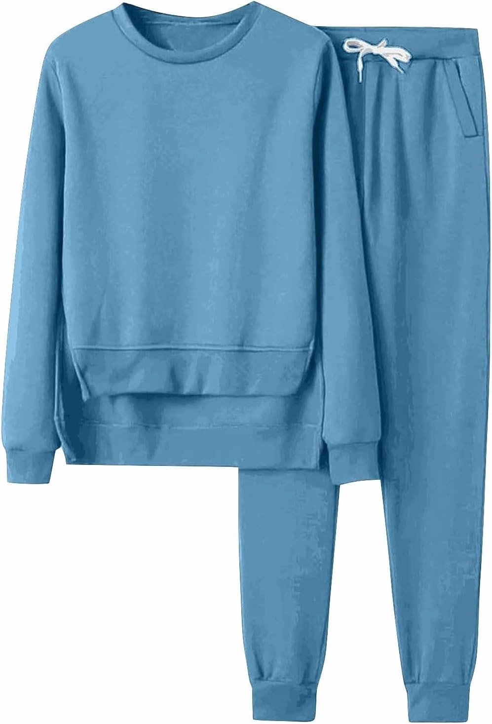 Womens 2 Piece Outfits Sports Sweatshirt Set Two Top Pants Casaul Long Sleeve Tracksuit Joggers Sets