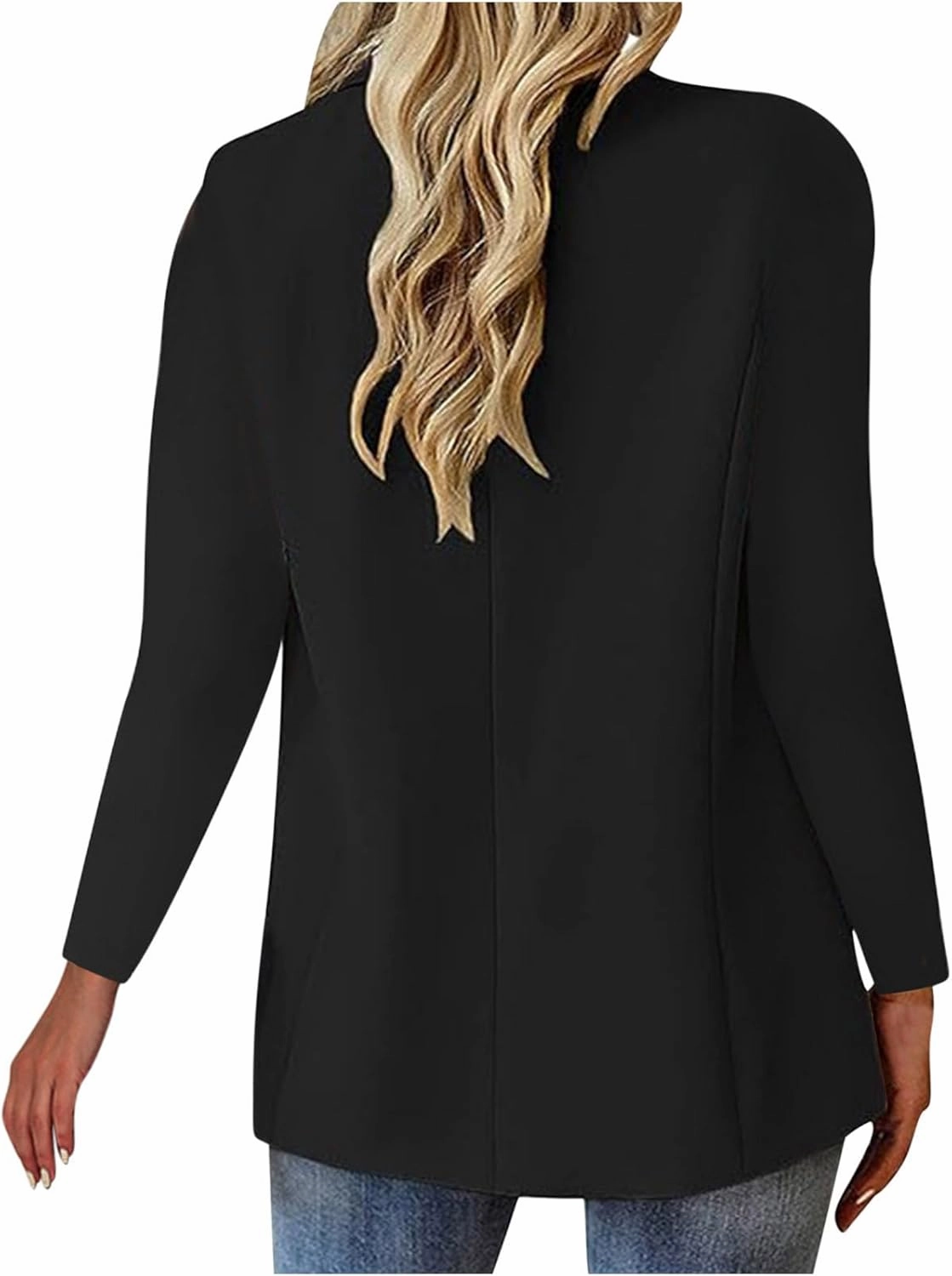 Womens Blazer Casual Lapel Long Sleeve Solid Classic Open Front Cardigan Blazers Daily Commute Office Fall Coats