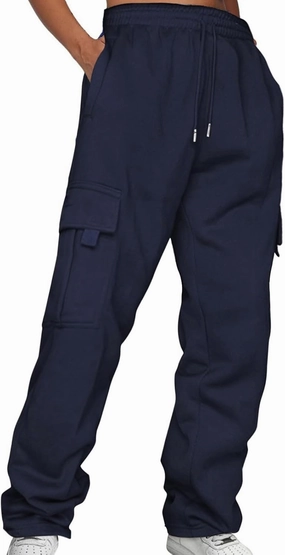 Womens Cargo Sweatpants Loose Sweatpants Comfortable High Waisted Jogging Athletic Joggers 4 Pockets Sporty Pants