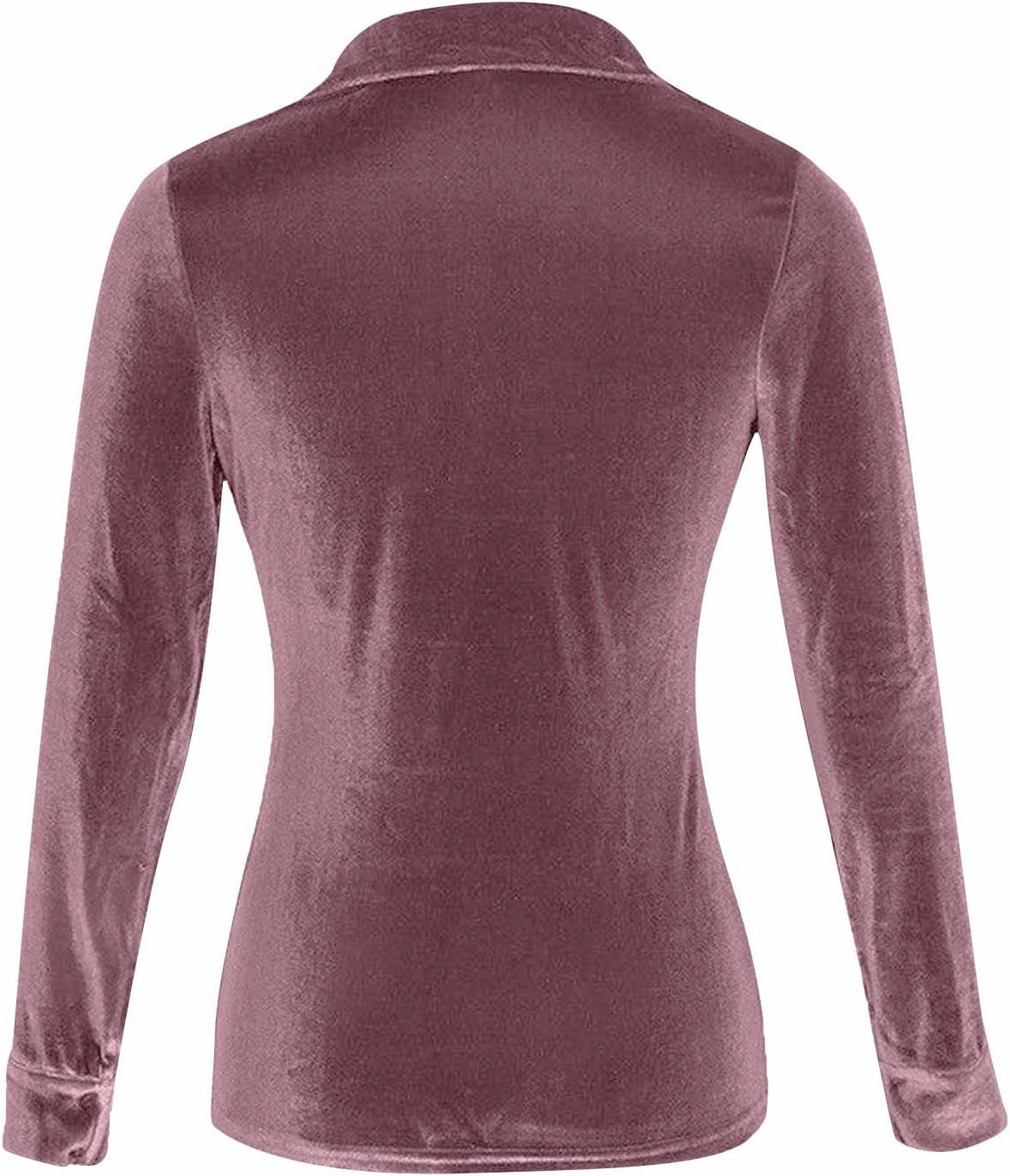 Womens Fall Tops Vintage Velvet Button Down Retro Long Sleeve Blouses Casual Office Formal Dressy Comfy Shirts