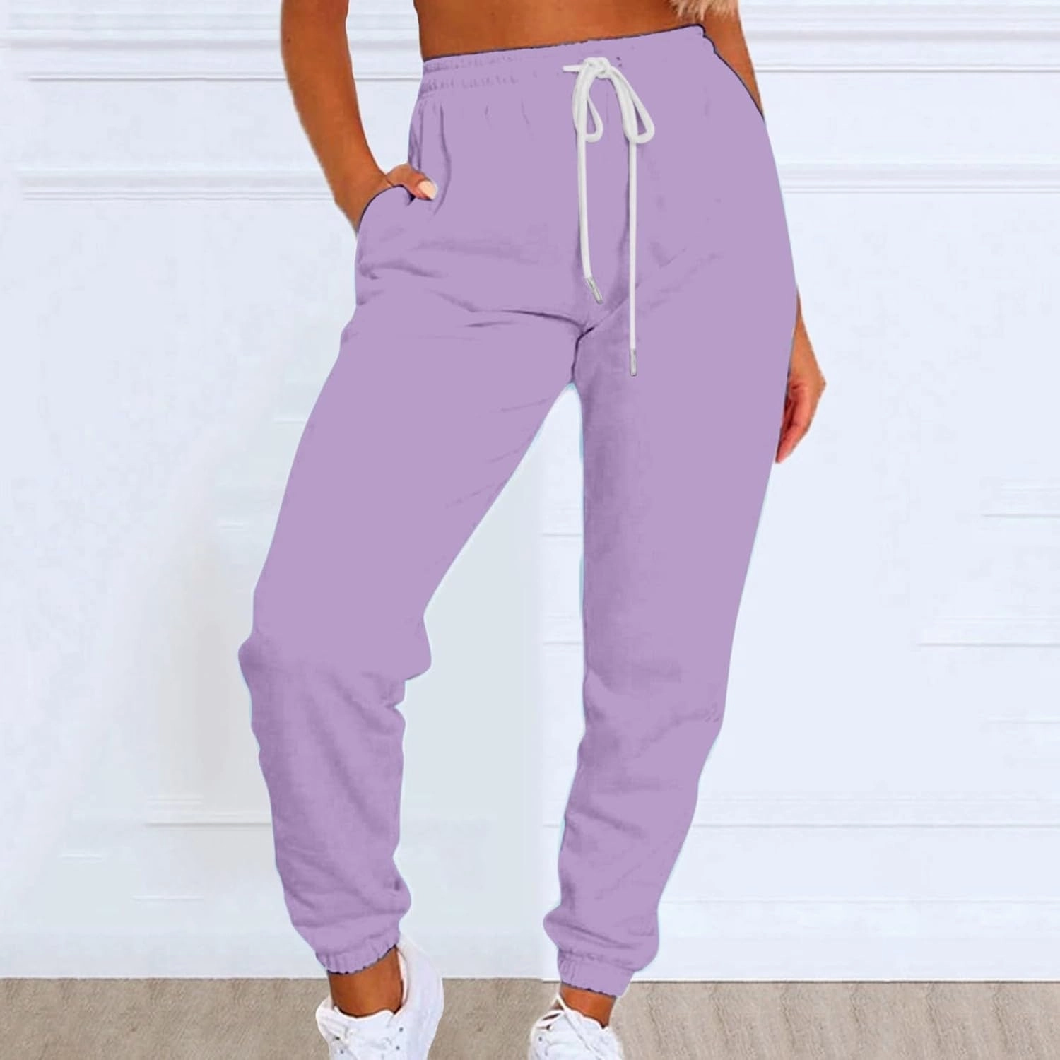 Womens Gym Pants Checkered with Pockets Pants Comfortable Plaid Loose Trousers Women's Running Pants Relaxed Pants