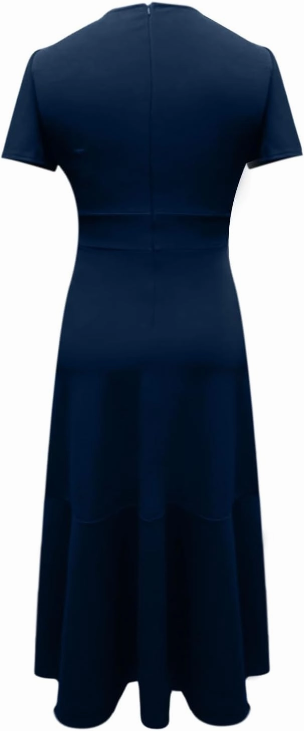 Womens Summer Dress Elegant Formal Party Dress Oversized Short Sleeve High Waist Long Dress Beautiful Princess Gown