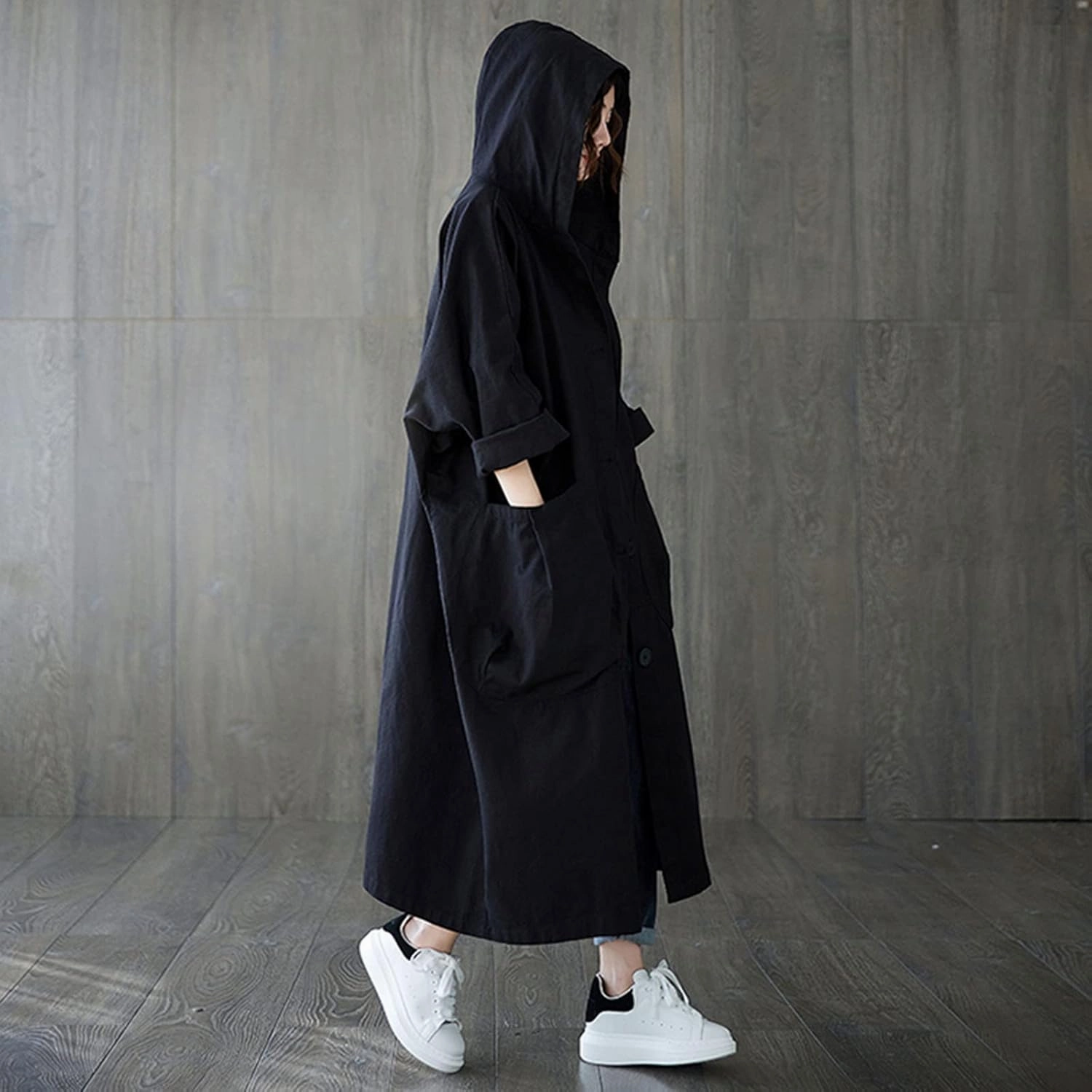 Womens Waterproow Trench Coat Winter Womens Jacket Lapel Slim Women'S Coat Fall Fashion Oversized Womens Winter