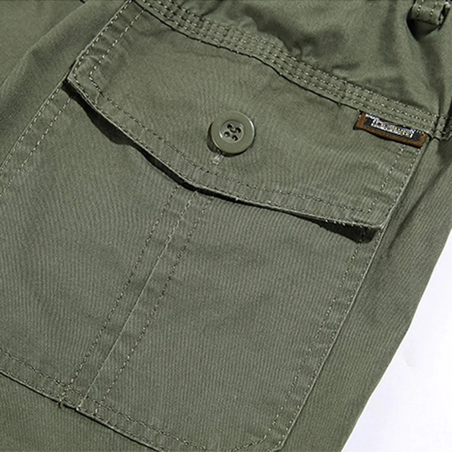 Ymosrh Army Shorts for Men Fashion Zipper Outdoors Pocket Shorts Sports Overalls Casual Pants Mens Kakies Shorts
