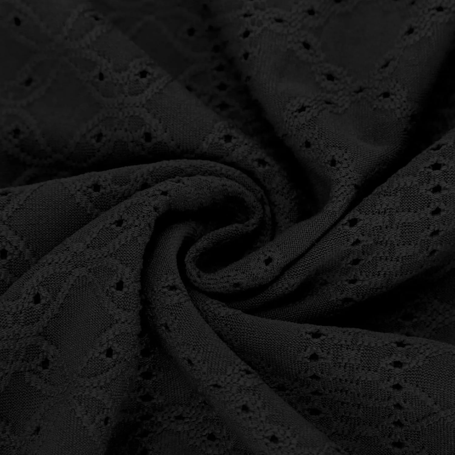 ZDRZK Sundresses for Women Eyelet Embroidery Solid Color Long Maxi Dresses Pockets Hollow Out Casual Dresses 2024 Trendy