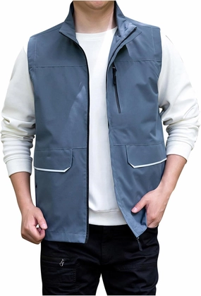 Zeiyignr Men's Golf Lightweight Photo Vest Travel Hunting Fishing Vest Sleeveless Outdoor Work Jacket with Multi Pockets