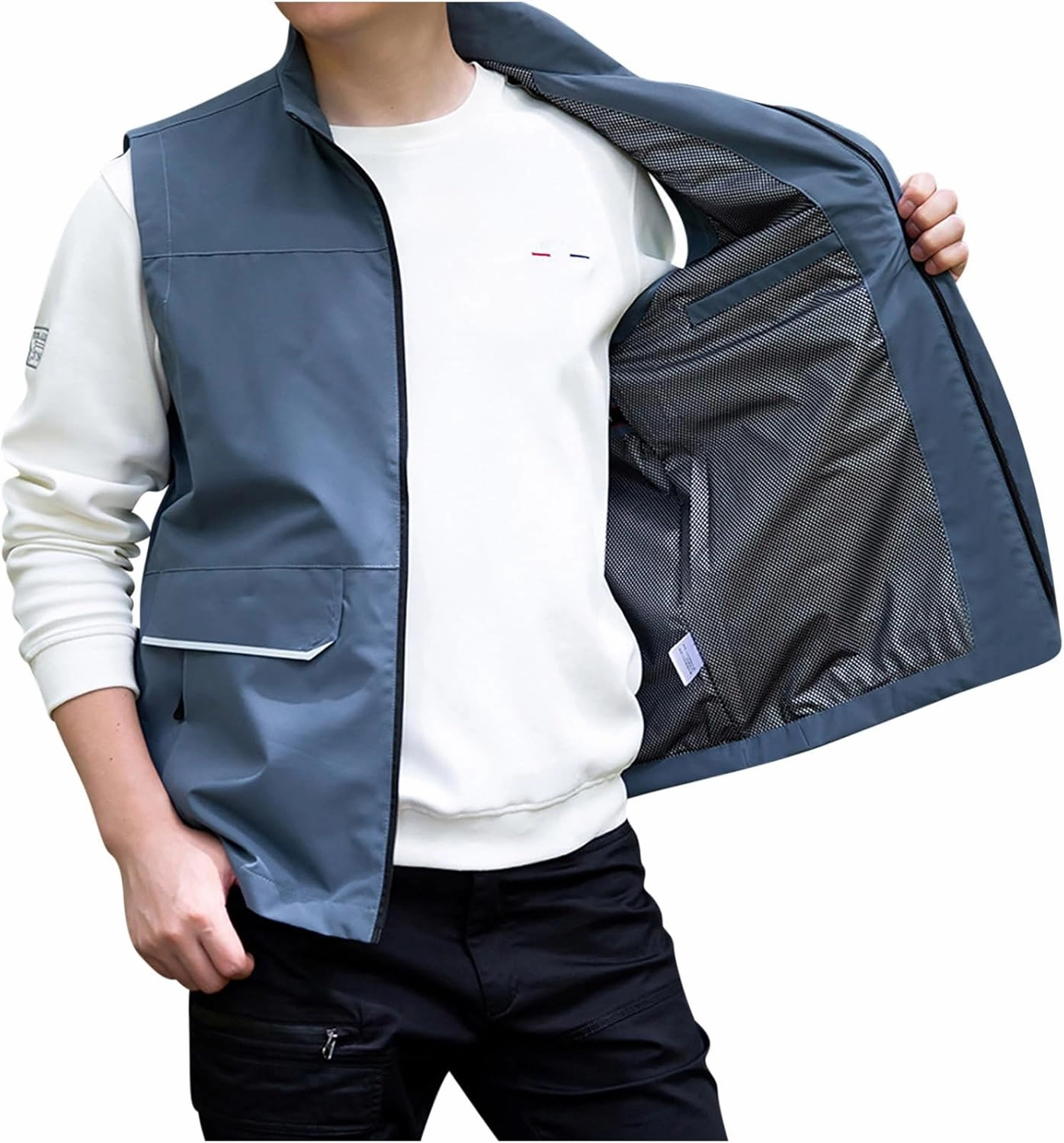 Zeiyignr Men's Golf Lightweight Photo Vest Travel Hunting Fishing Vest Sleeveless Outdoor Work Jacket with Multi Pockets
